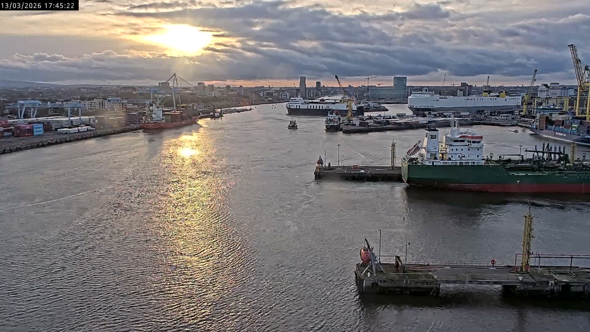 Dublin City & Port Skyline Cam - Dublin, Eastern & Midland, Leinster, Ireland
