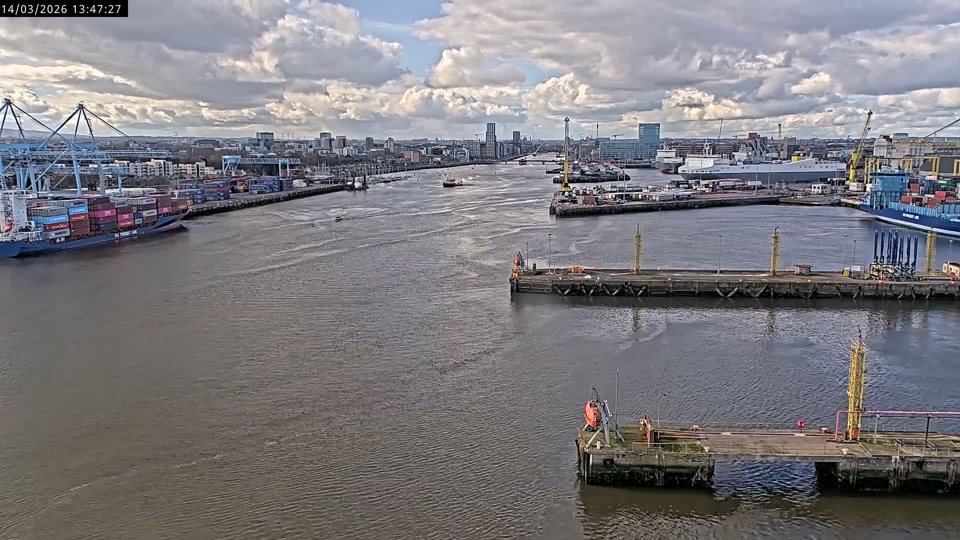 Dublin City & Port Skyline Cam - Dublin, Eastern & Midland, Leinster, Ireland