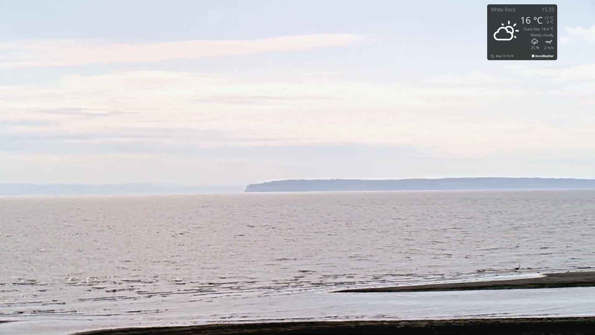 White Rock East Beach Live Cam - White Rock, Metro Vancouver, British Columbia, Canada