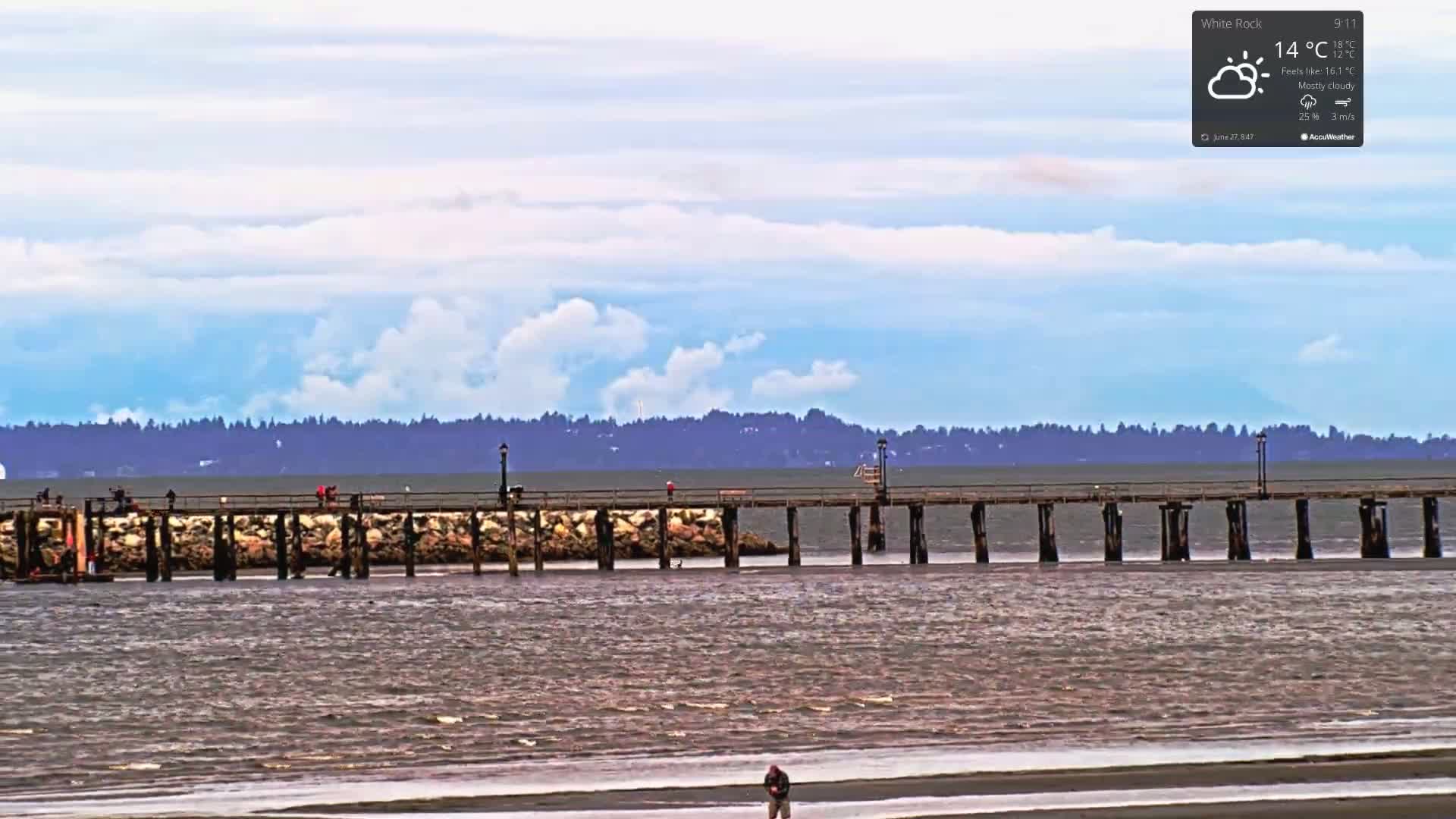 White Rock East Beach Live Cam - White Rock, Metro Vancouver, British Columbia, Canada