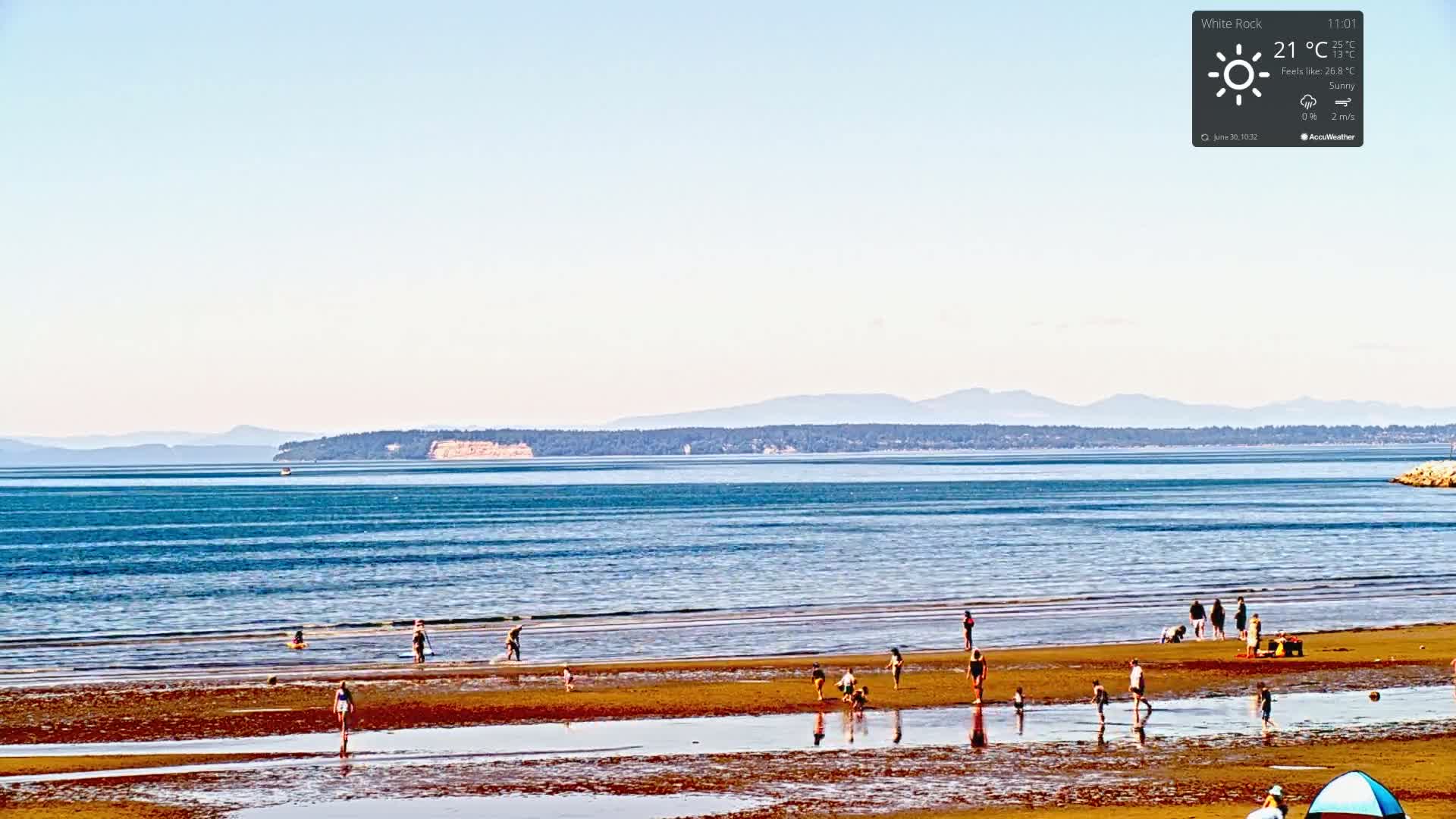 White Rock East Beach Live Cam - White Rock, Metro Vancouver, British Columbia, Canada