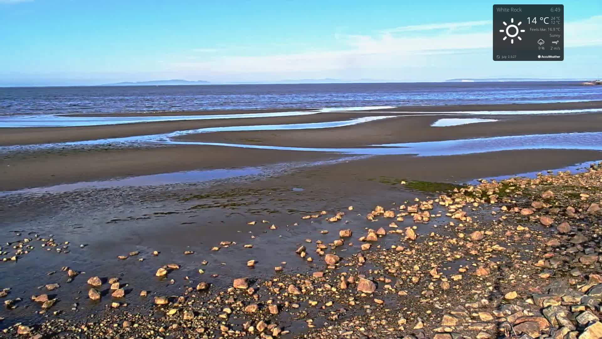 White Rock East Beach Live Cam - White Rock, Metro Vancouver, British Columbia, Canada