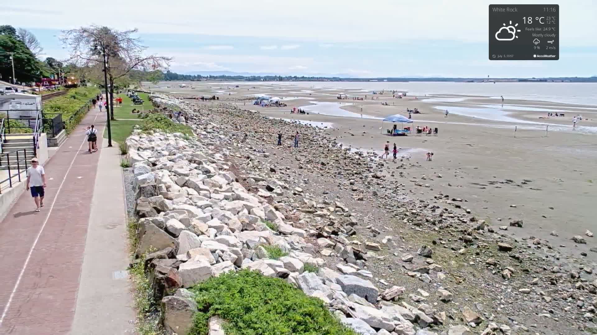 White Rock East Beach Live Cam - White Rock, Metro Vancouver, British Columbia, Canada