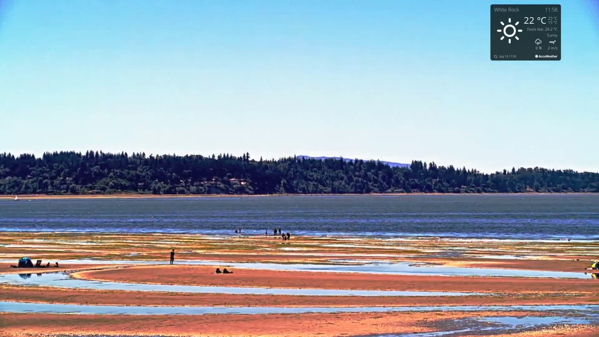 White Rock East Beach Live Cam - White Rock, Metro Vancouver, British Columbia, Canada