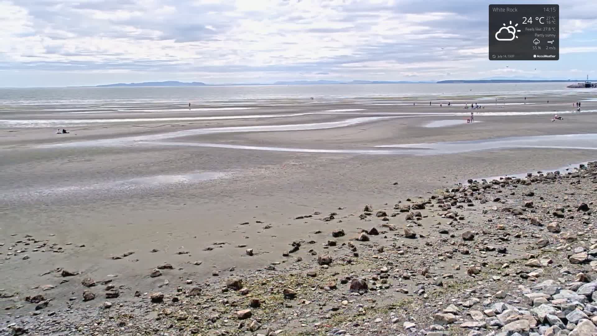 White Rock East Beach Live Cam - White Rock, Metro Vancouver, British Columbia, Canada