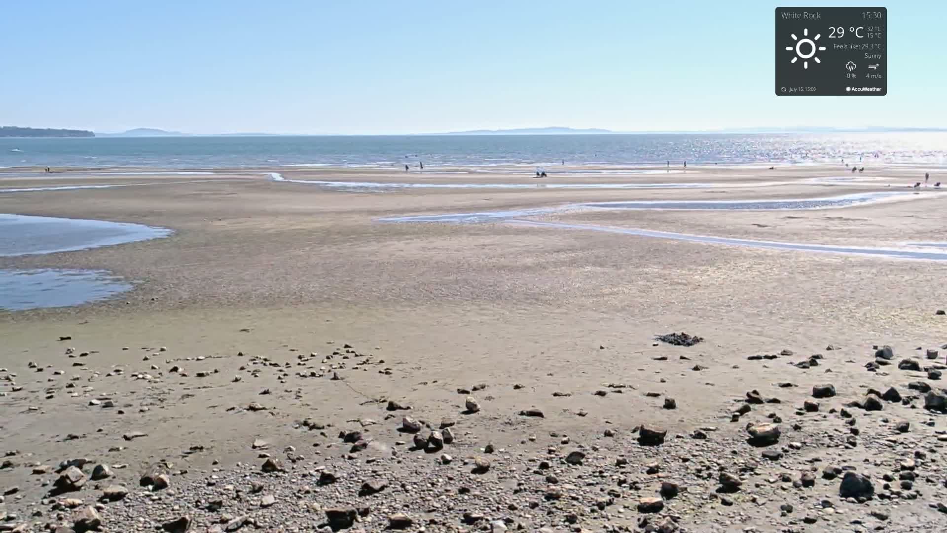 White Rock East Beach Live Cam - White Rock, Metro Vancouver, British Columbia, Canada