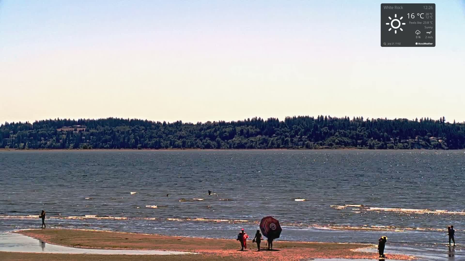 White Rock East Beach Live Cam - White Rock, Metro Vancouver, British Columbia, Canada