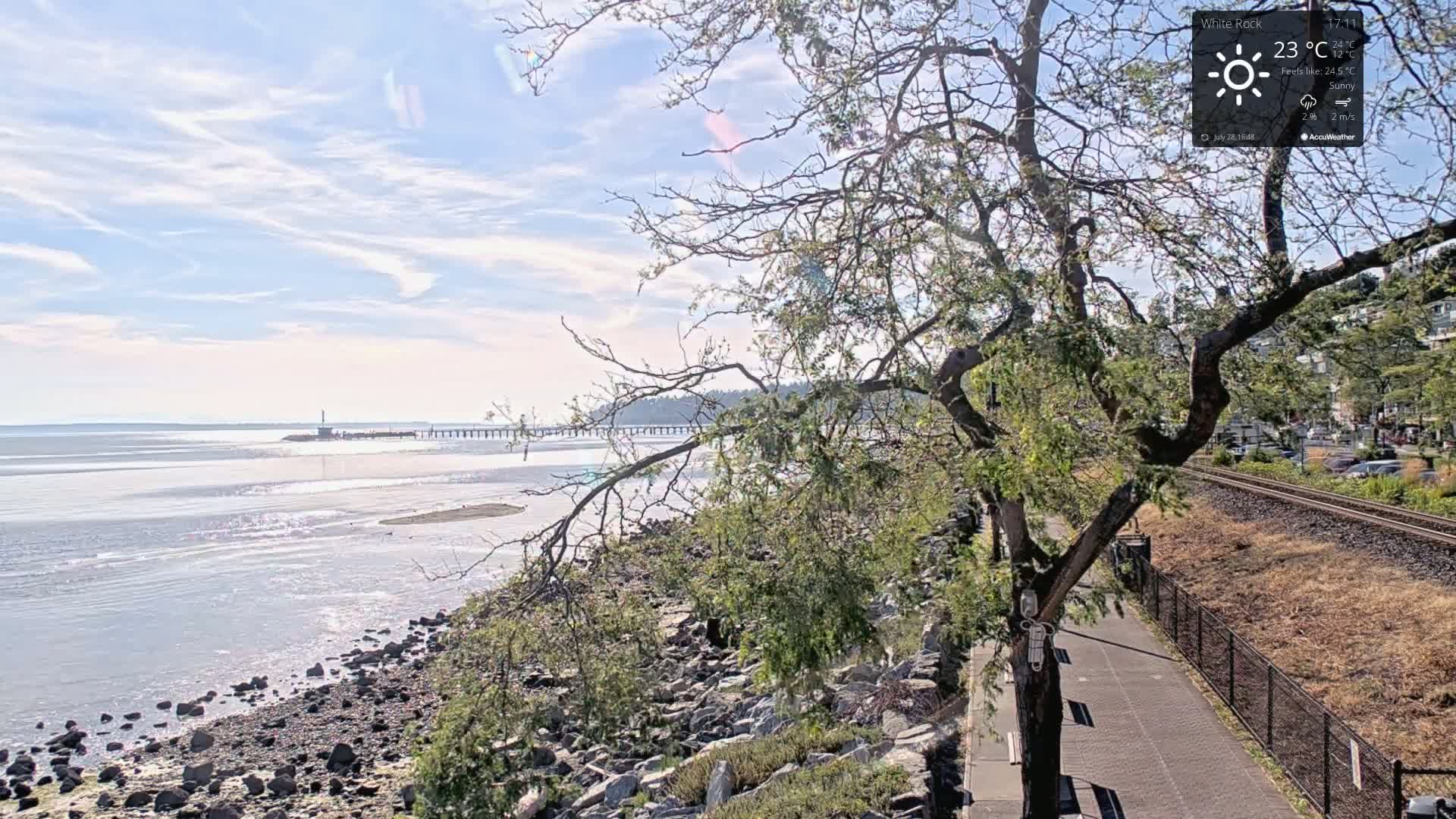 White Rock East Beach Live Cam - White Rock, Metro Vancouver, British Columbia, Canada