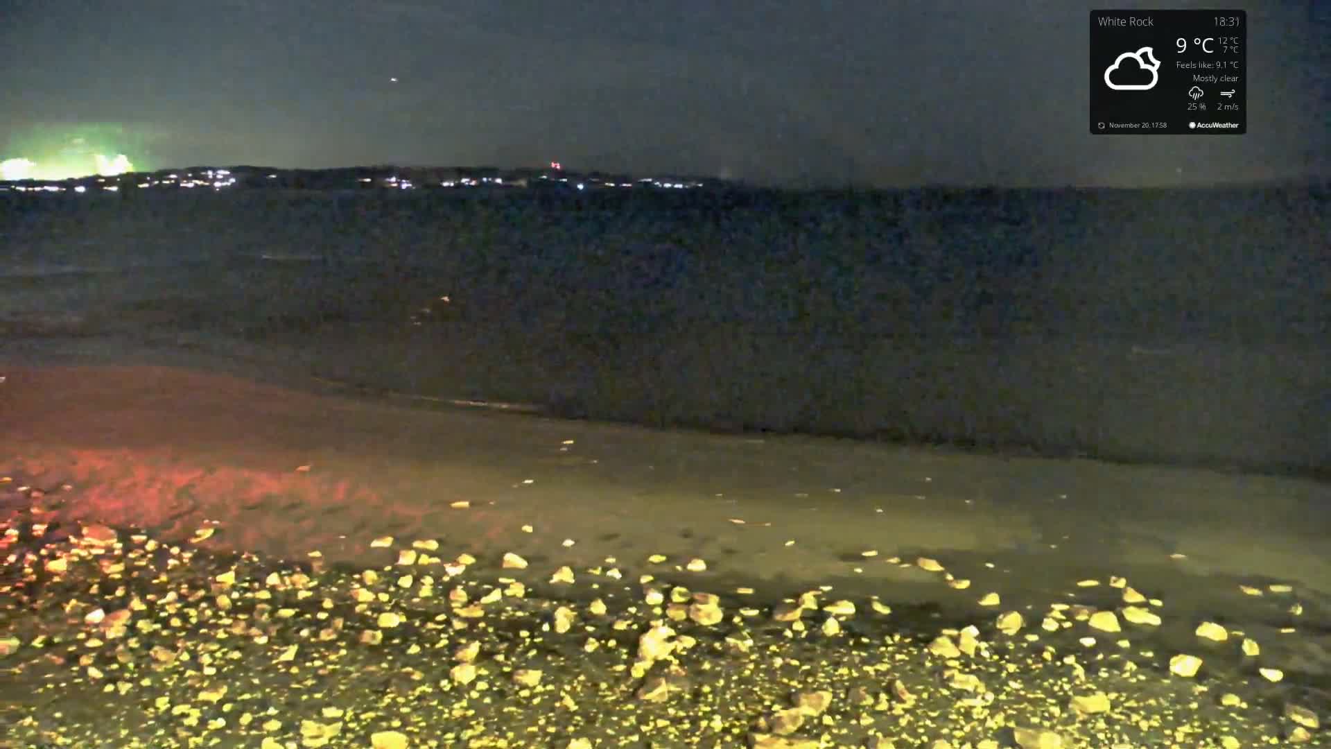 White Rock East Beach Live Cam - White Rock, Metro Vancouver, British Columbia, Canada