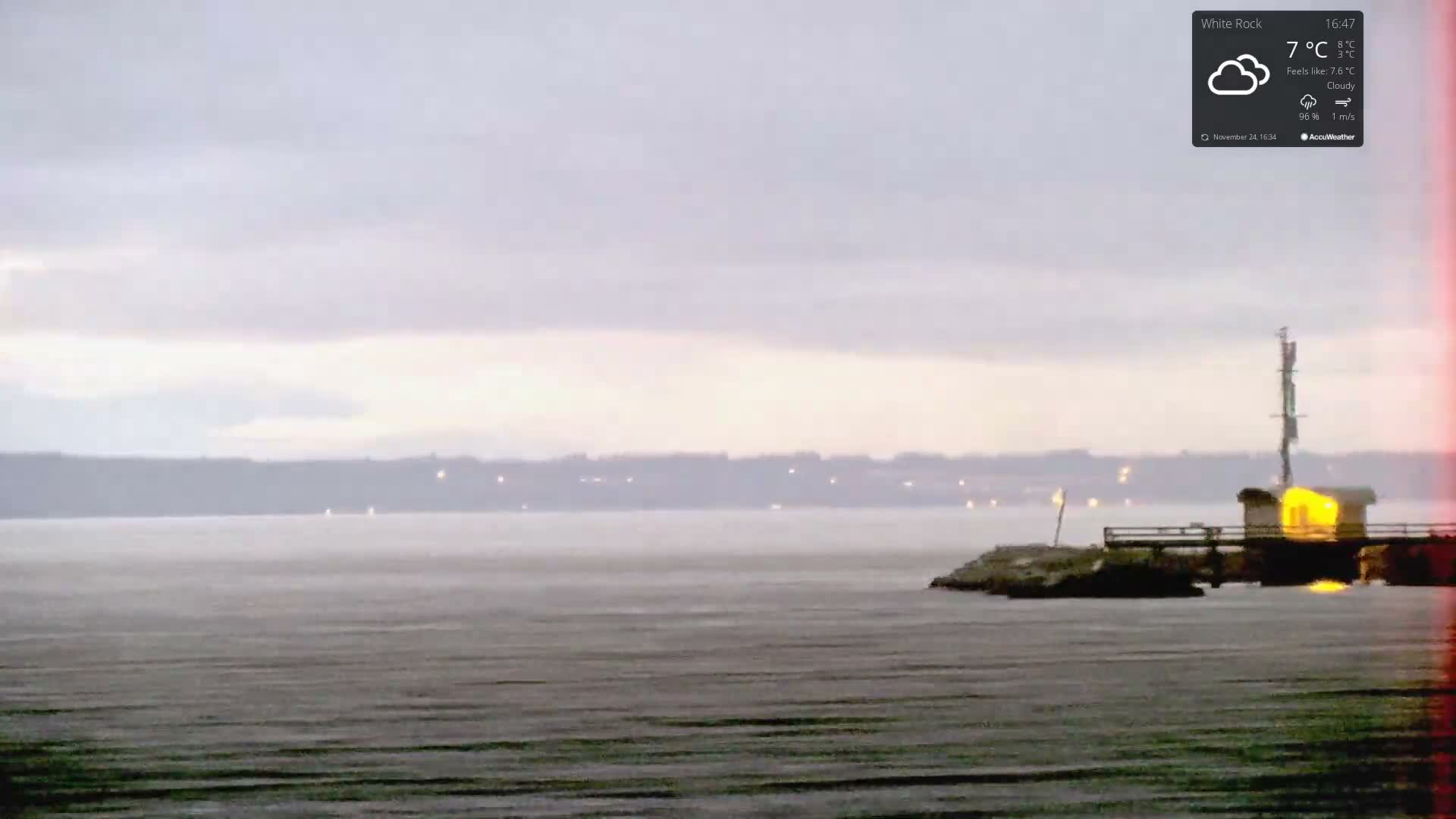 White Rock East Beach Live Cam - White Rock, Metro Vancouver, British Columbia, Canada