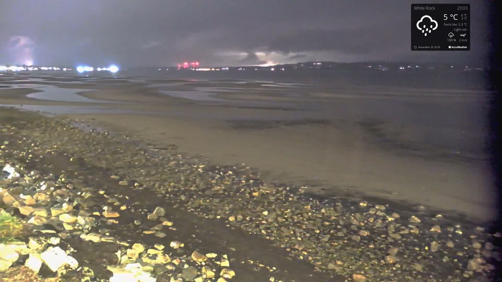 White Rock East Beach Live Cam - White Rock, Metro Vancouver, British Columbia, Canada