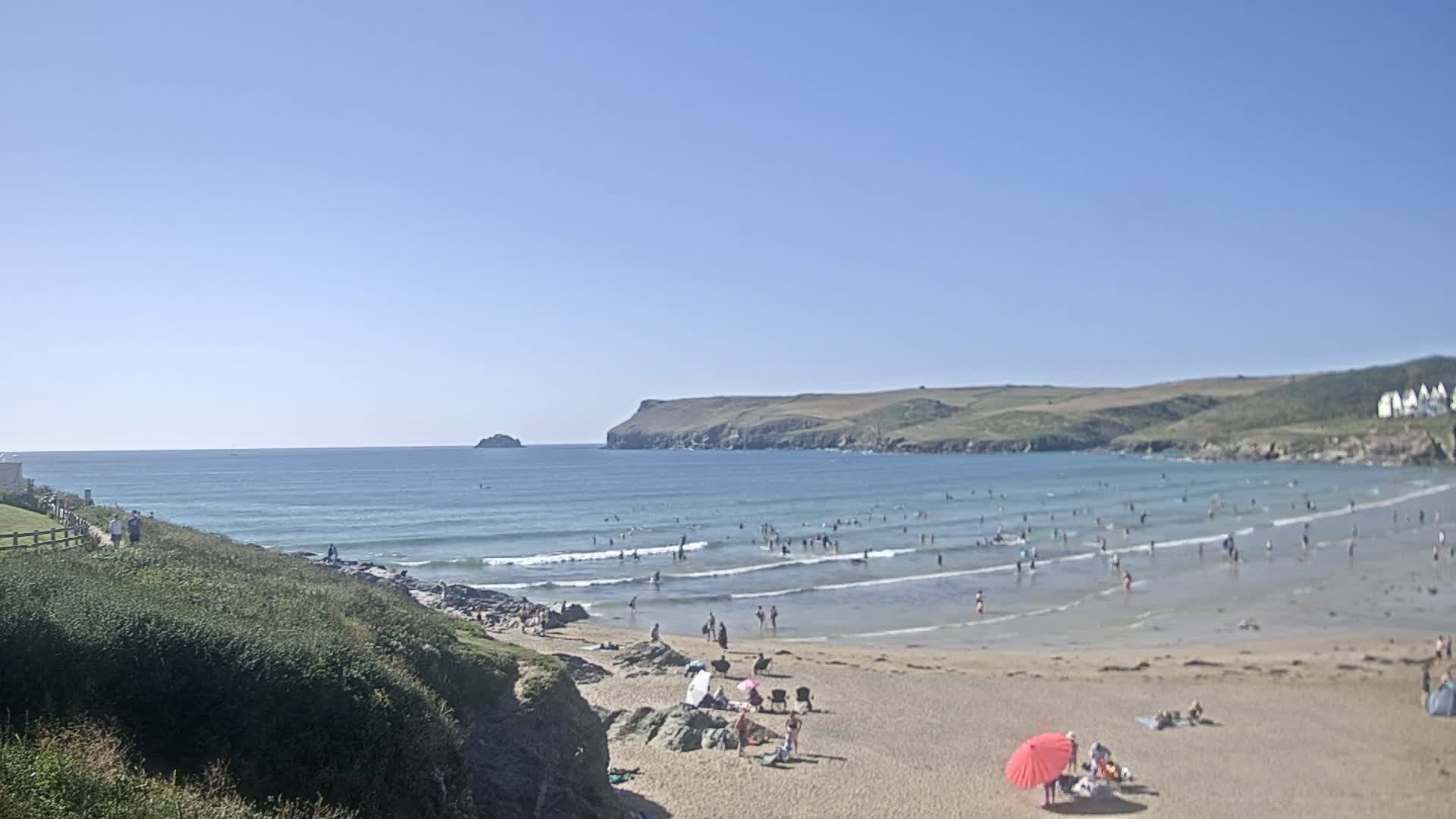 Polzeath Beach Live Cam - Polzeath, Cornwall, South West, England, United Kingdom