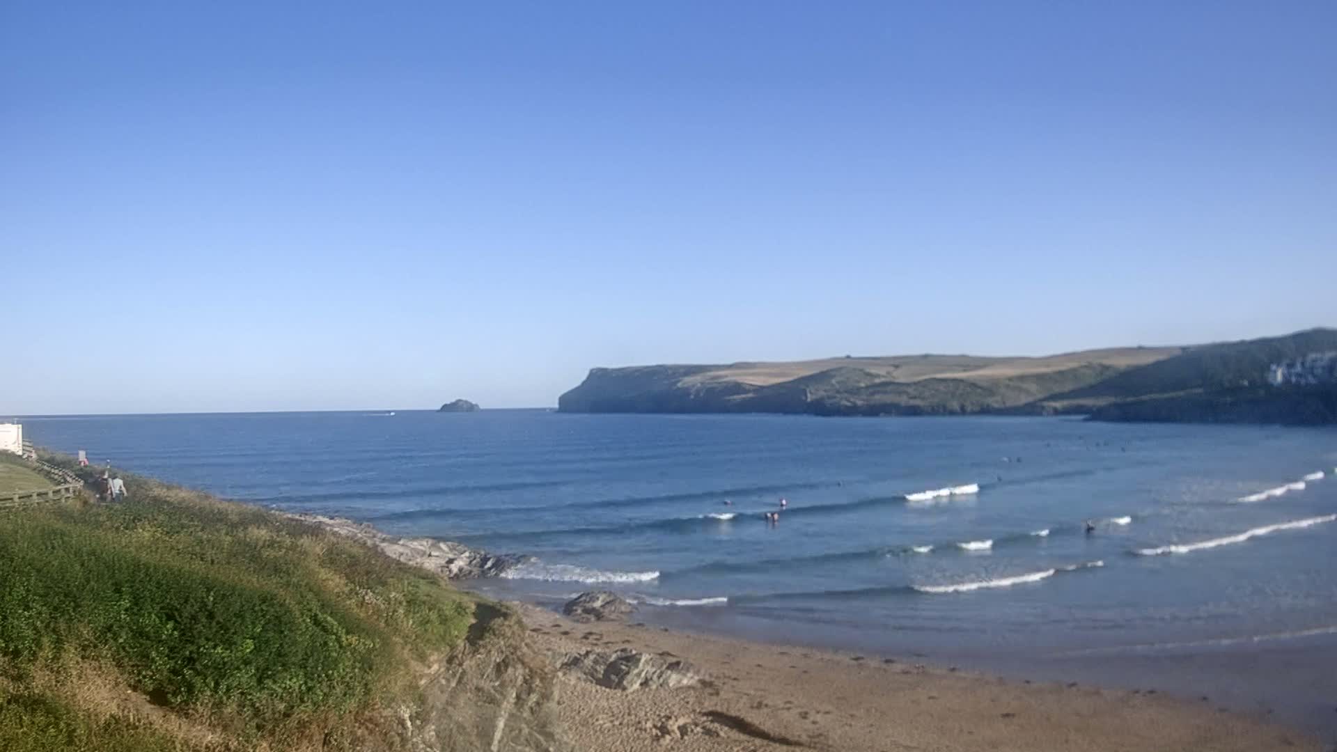 Polzeath Beach Live Cam - Polzeath, Cornwall, South West, England, United Kingdom