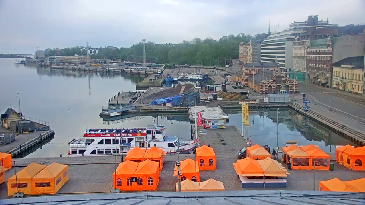Helsinki Port & City from South Harbour Live Cam - Katajanokka, Helsinki, Uusimaa, Finland