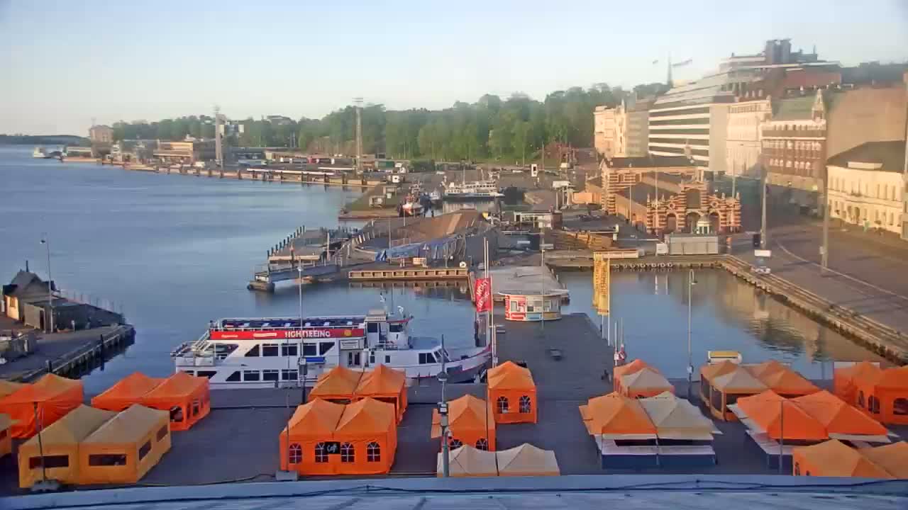 Helsinki Port & City from South Harbour Live Cam - Katajanokka, Helsinki, Uusimaa, Finland