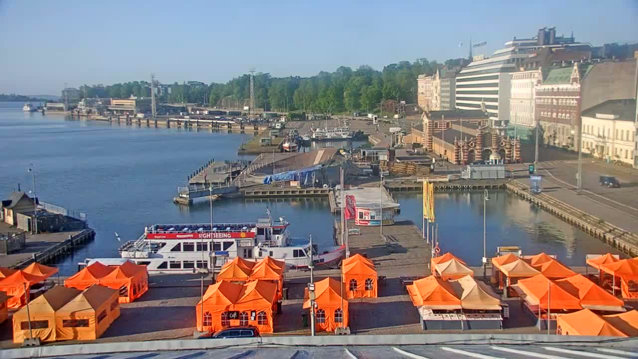 Helsinki Port & City from South Harbour Live Cam - Katajanokka, Helsinki, Uusimaa, Finland