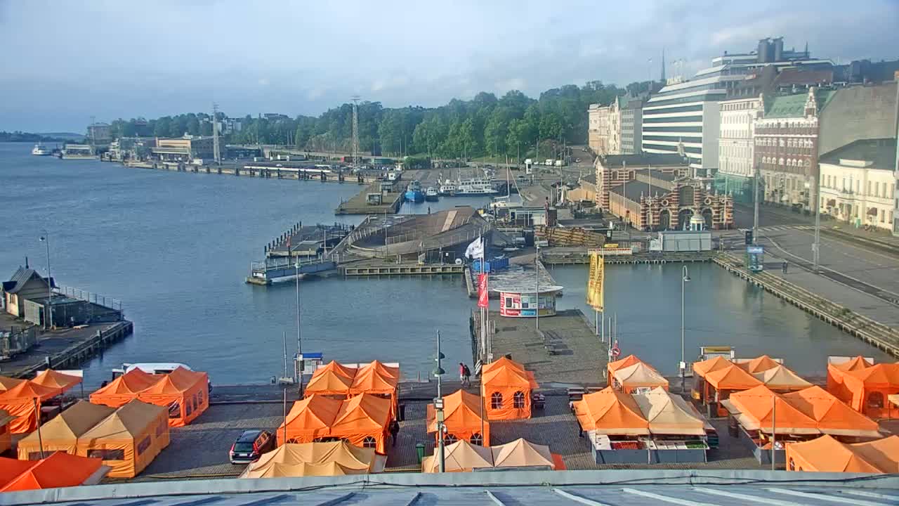 Helsinki Port & City from South Harbour Live Cam - Katajanokka, Helsinki, Uusimaa, Finland