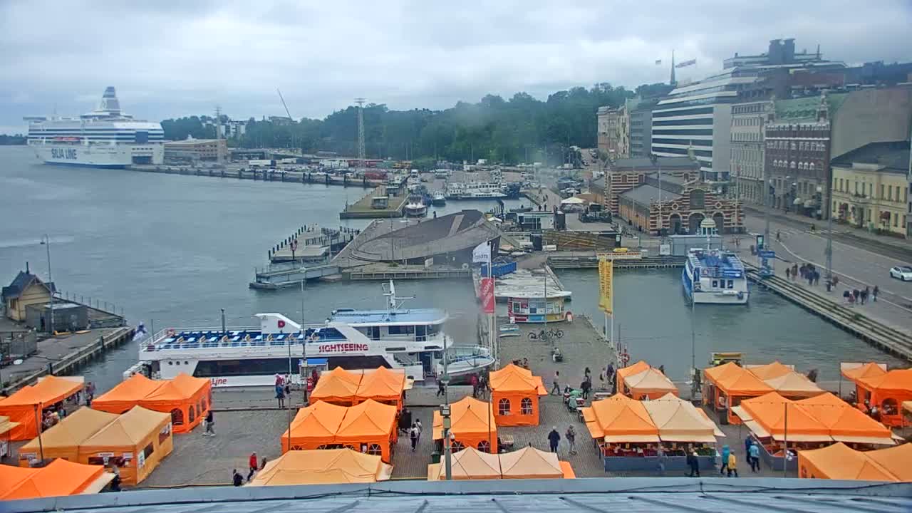 Helsinki Port & City from South Harbour Live Cam - Katajanokka, Helsinki, Uusimaa, Finland