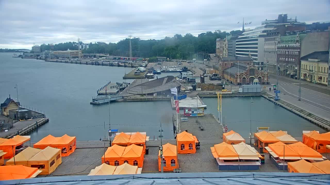 Helsinki Port & City from South Harbour Live Cam - Katajanokka, Helsinki, Uusimaa, Finland