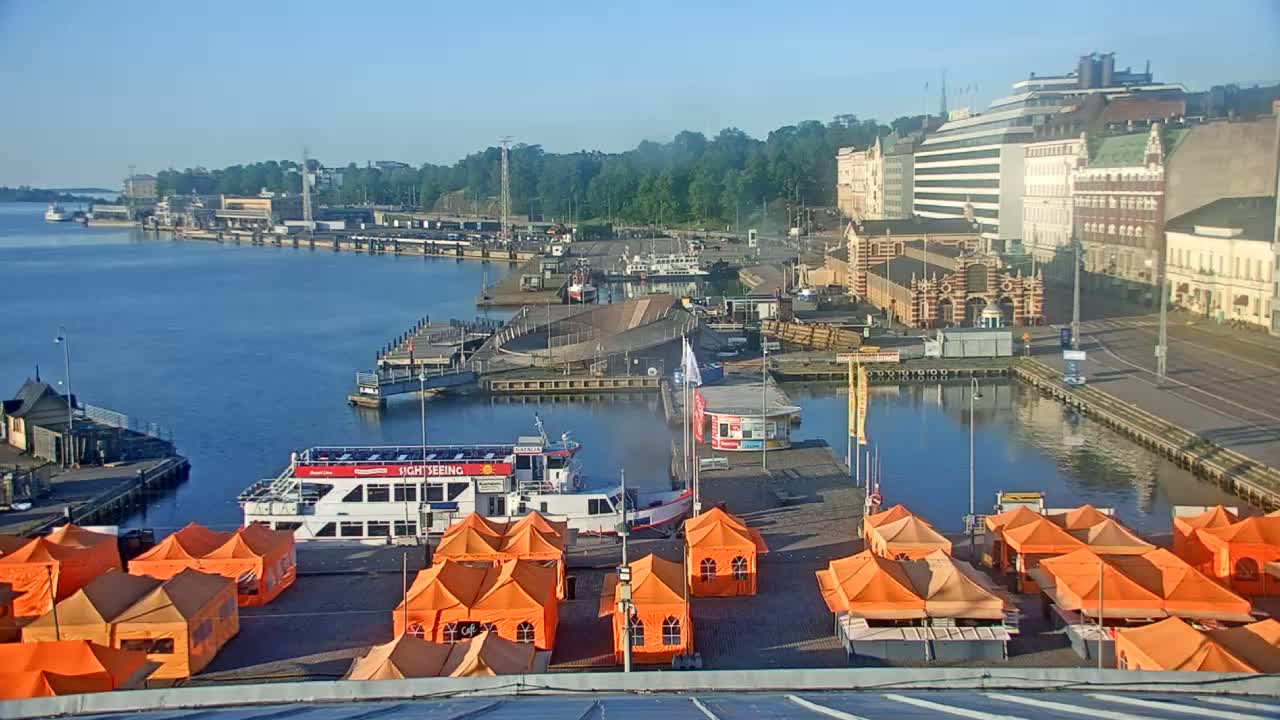 Helsinki Port & City from South Harbour Live Cam - Katajanokka, Helsinki, Uusimaa, Finland