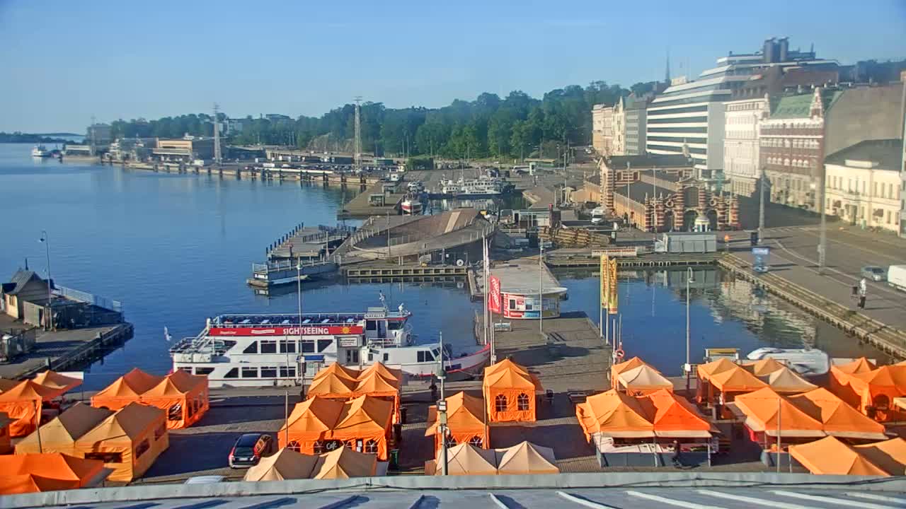 Helsinki Port & City from South Harbour Live Cam - Katajanokka, Helsinki, Uusimaa, Finland
