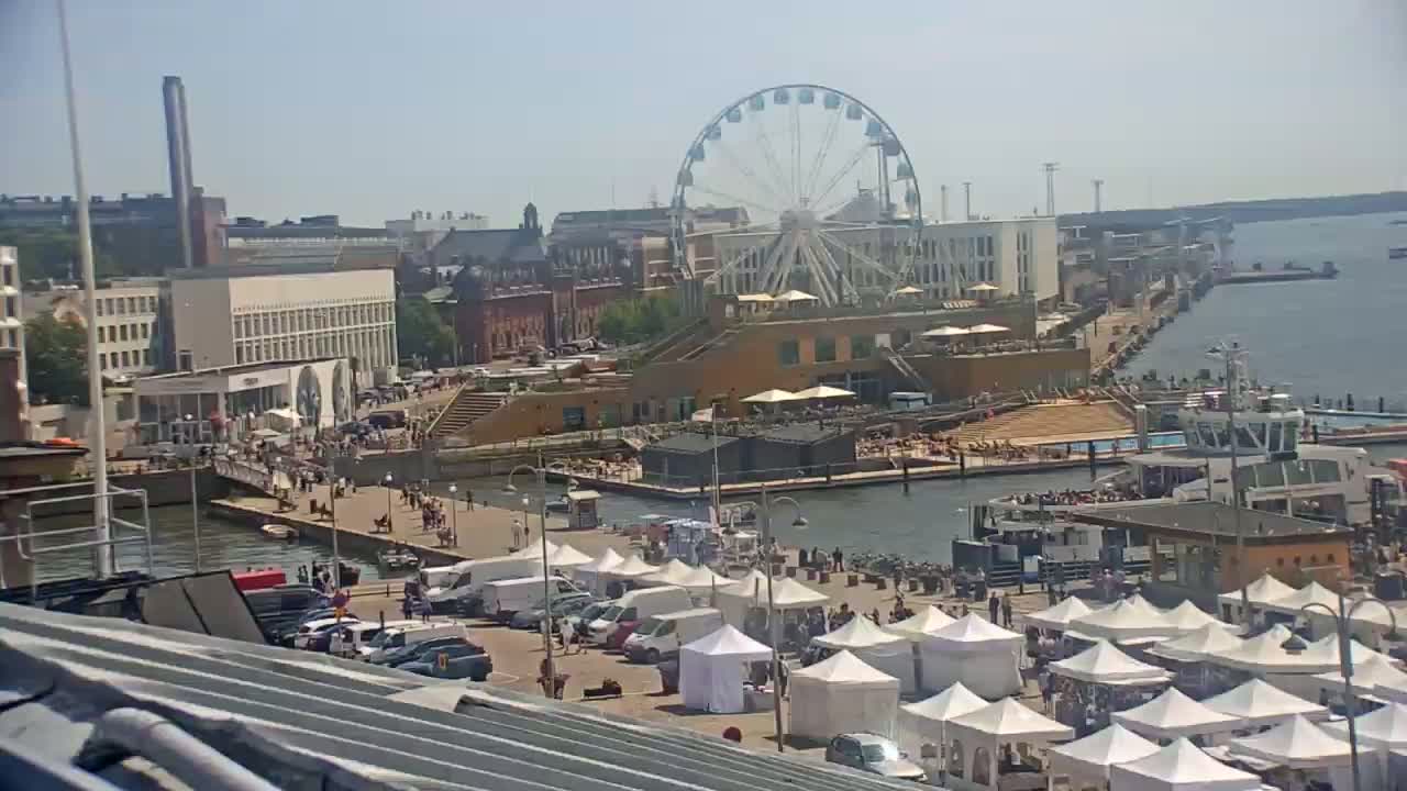 Helsinki Port & City from South Harbour Live Cam - Katajanokka, Helsinki, Uusimaa, Finland