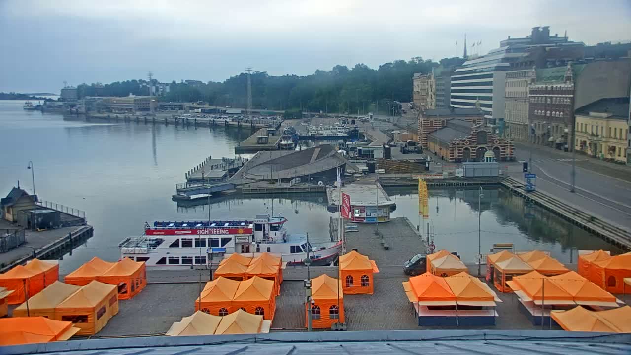 Helsinki Port & City from South Harbour Live Cam - Katajanokka, Helsinki, Uusimaa, Finland
