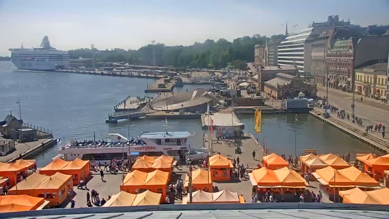 Helsinki Port & City from South Harbour Live Cam - Katajanokka, Helsinki, Uusimaa, Finland