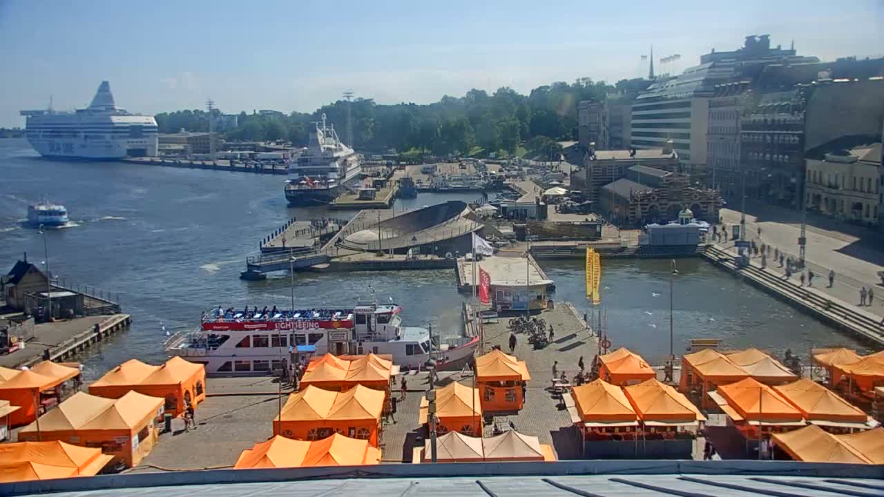 Helsinki Port & City from South Harbour Live Cam - Katajanokka, Helsinki, Uusimaa, Finland
