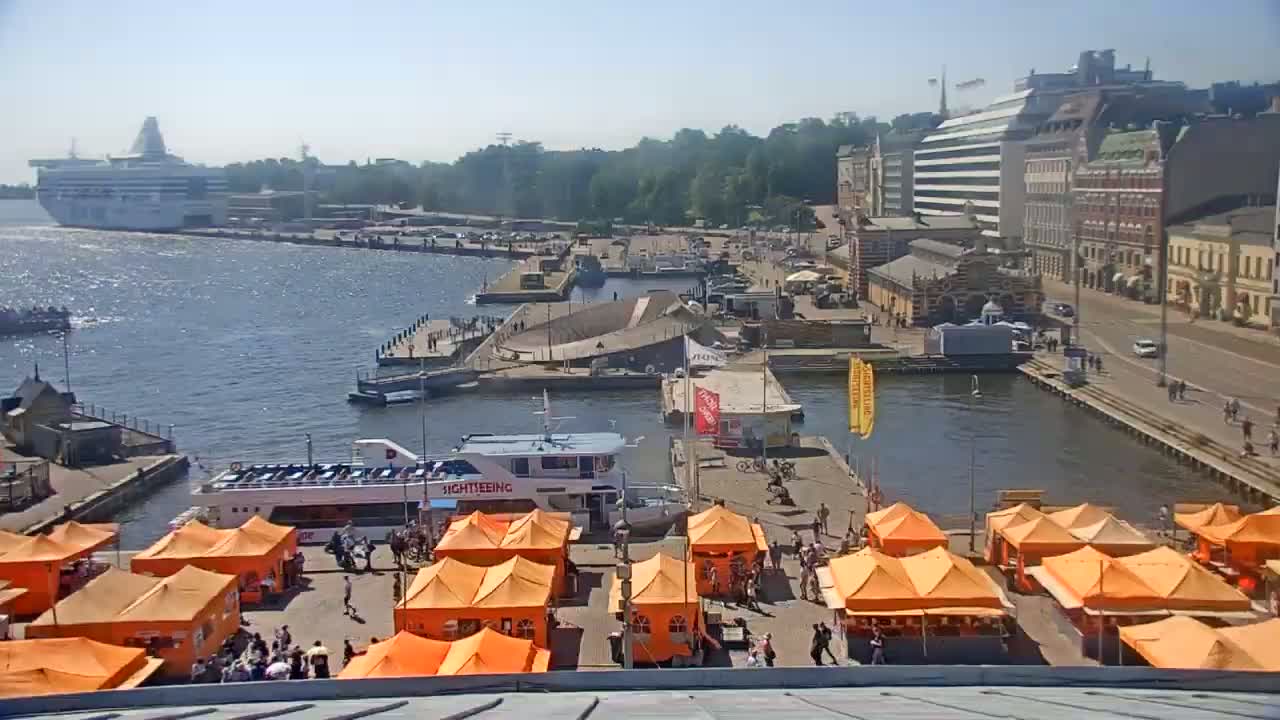 Helsinki Port & City from South Harbour Live Cam - Katajanokka, Helsinki, Uusimaa, Finland