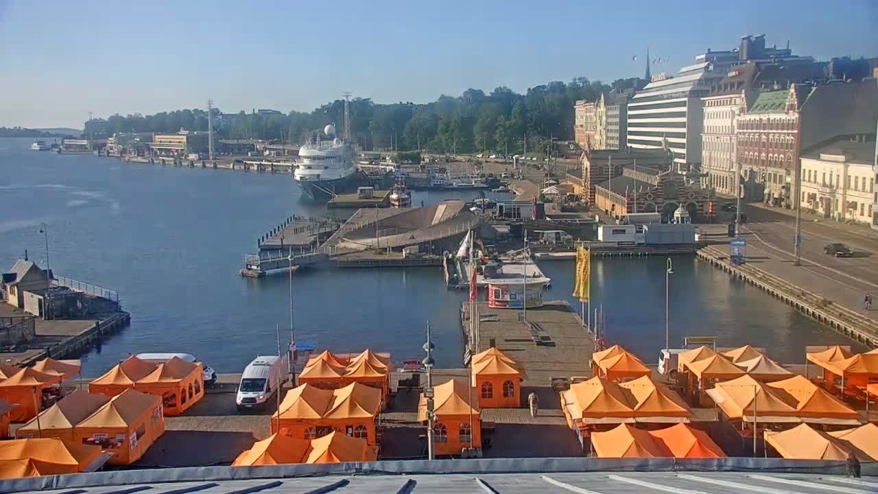 Helsinki Port & City from South Harbour Live Cam - Katajanokka, Helsinki, Uusimaa, Finland