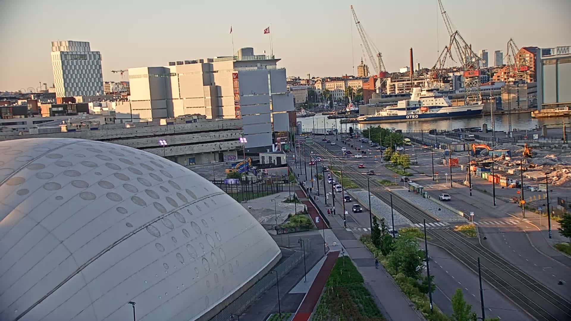 Port of Helsinki, West Harbour North View Live Cam - Hietalahti, Helsinki, Uusimaa, Finland