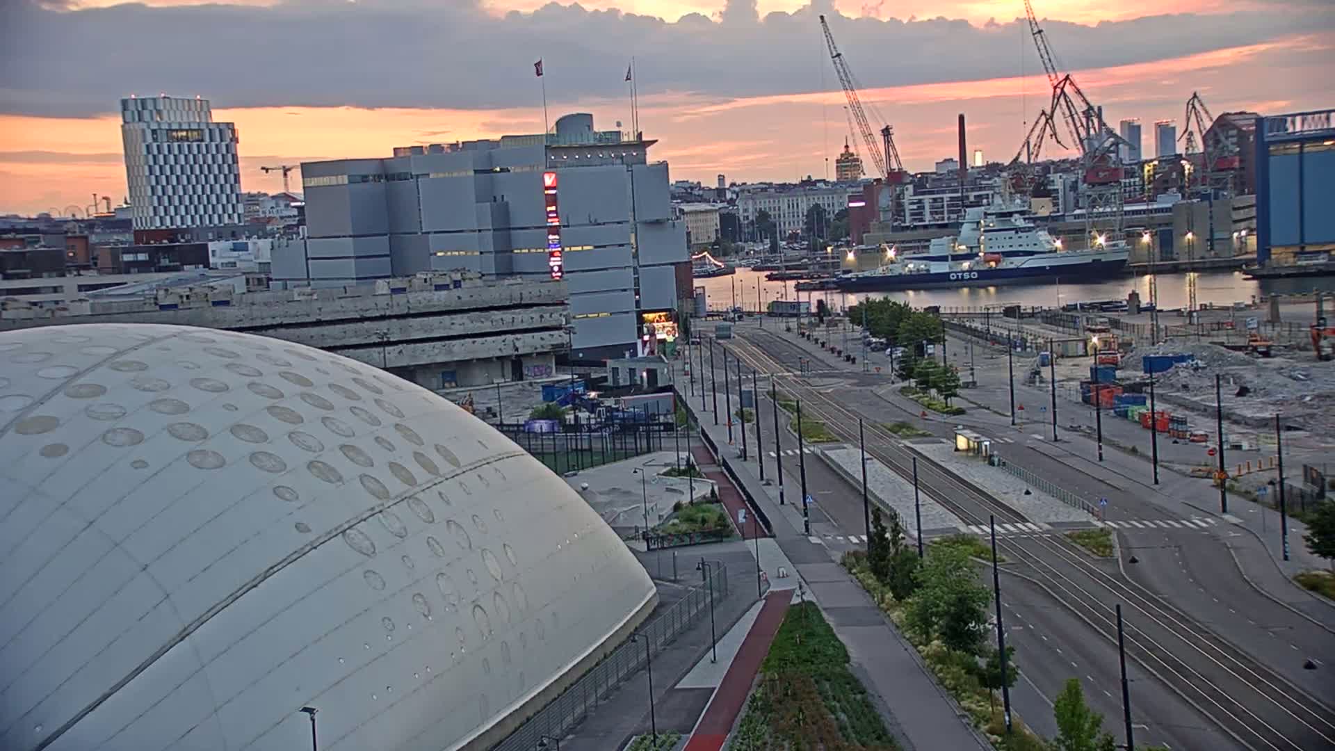 Port of Helsinki, West Harbour North View Live Cam - Hietalahti, Helsinki, Uusimaa, Finland