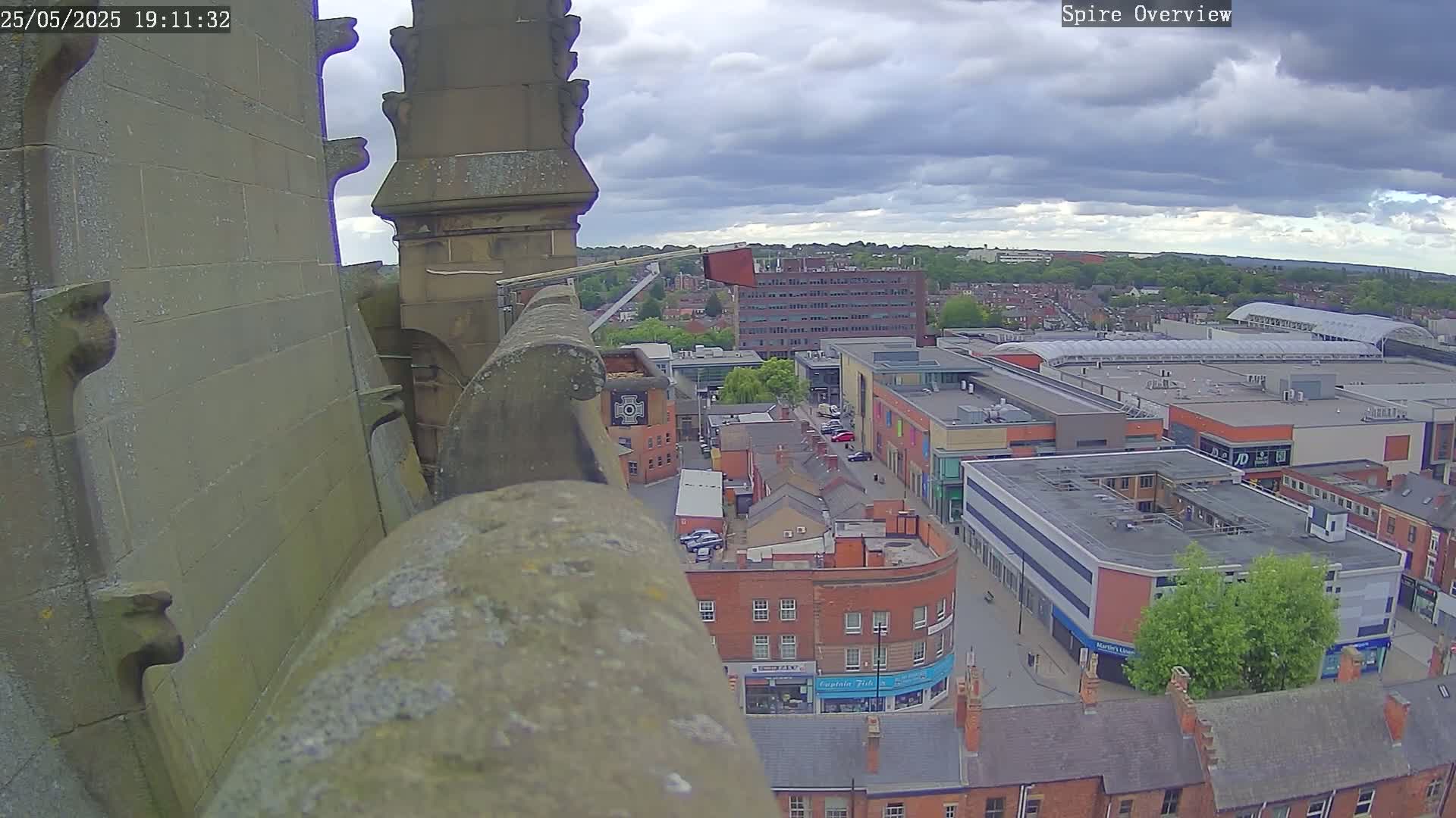 Wakefield City Skyline & Peregrine Life Project Live Cam - Wakefield, West Yorkshire, Yorkshire and the Humber, England, United Kingdom