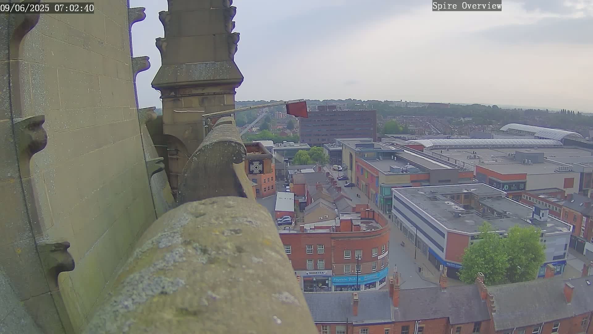 Wakefield City Skyline & Peregrine Life Project Live Cam - Wakefield, West Yorkshire, Yorkshire and the Humber, England, United Kingdom