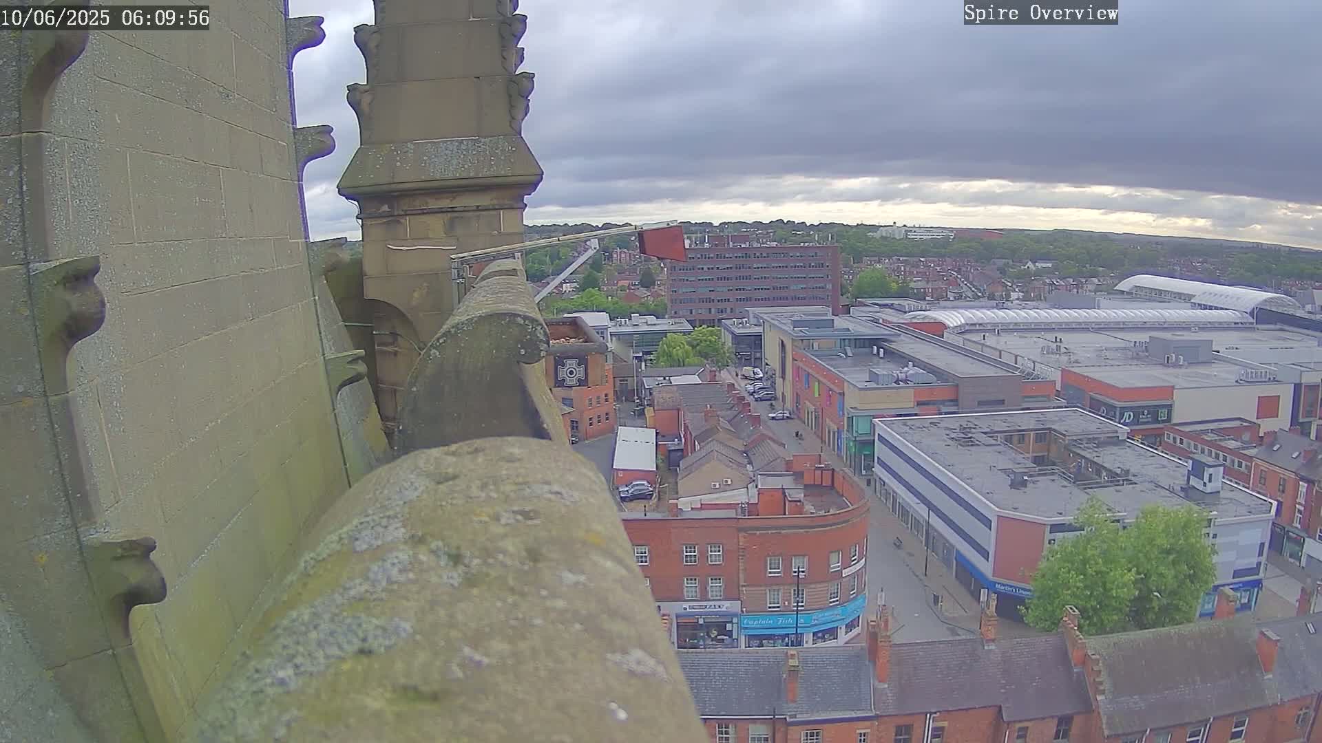Wakefield City Skyline & Peregrine Life Project Live Cam - Wakefield, West Yorkshire, Yorkshire and the Humber, England, United Kingdom