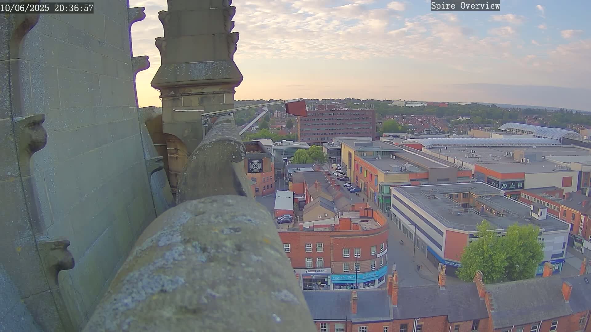Wakefield City Skyline & Peregrine Life Project Live Cam - Wakefield, West Yorkshire, Yorkshire and the Humber, England, United Kingdom