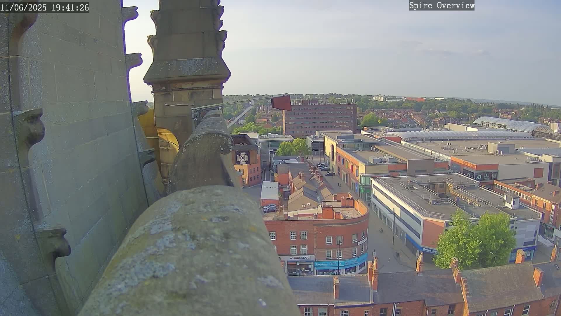 Wakefield City Skyline & Peregrine Life Project Live Cam - Wakefield, West Yorkshire, Yorkshire and the Humber, England, United Kingdom