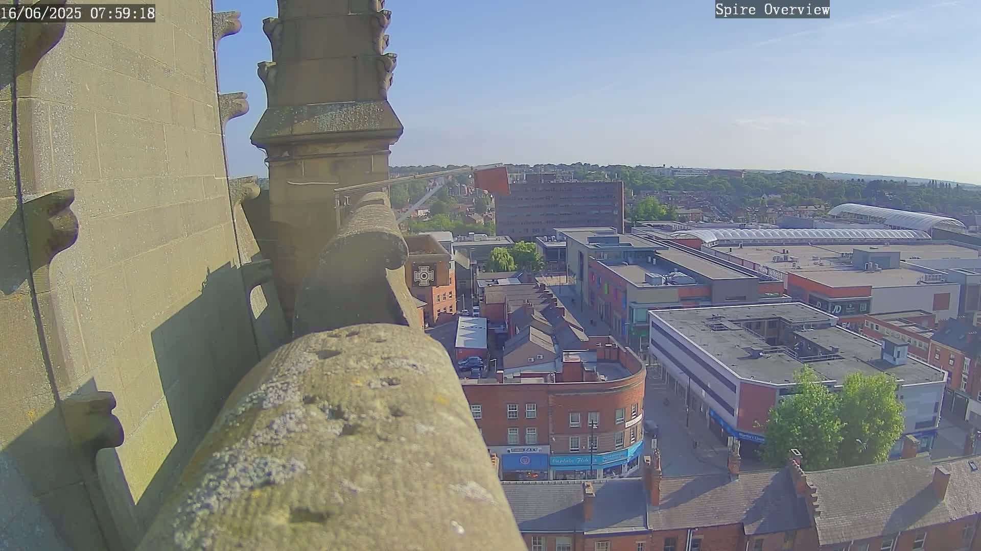 Wakefield City Skyline & Peregrine Life Project Live Cam - Wakefield, West Yorkshire, Yorkshire and the Humber, England, United Kingdom