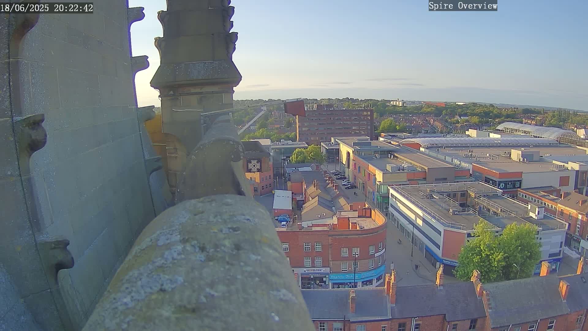 Wakefield City Skyline & Peregrine Life Project Live Cam - Wakefield, West Yorkshire, Yorkshire and the Humber, England, United Kingdom