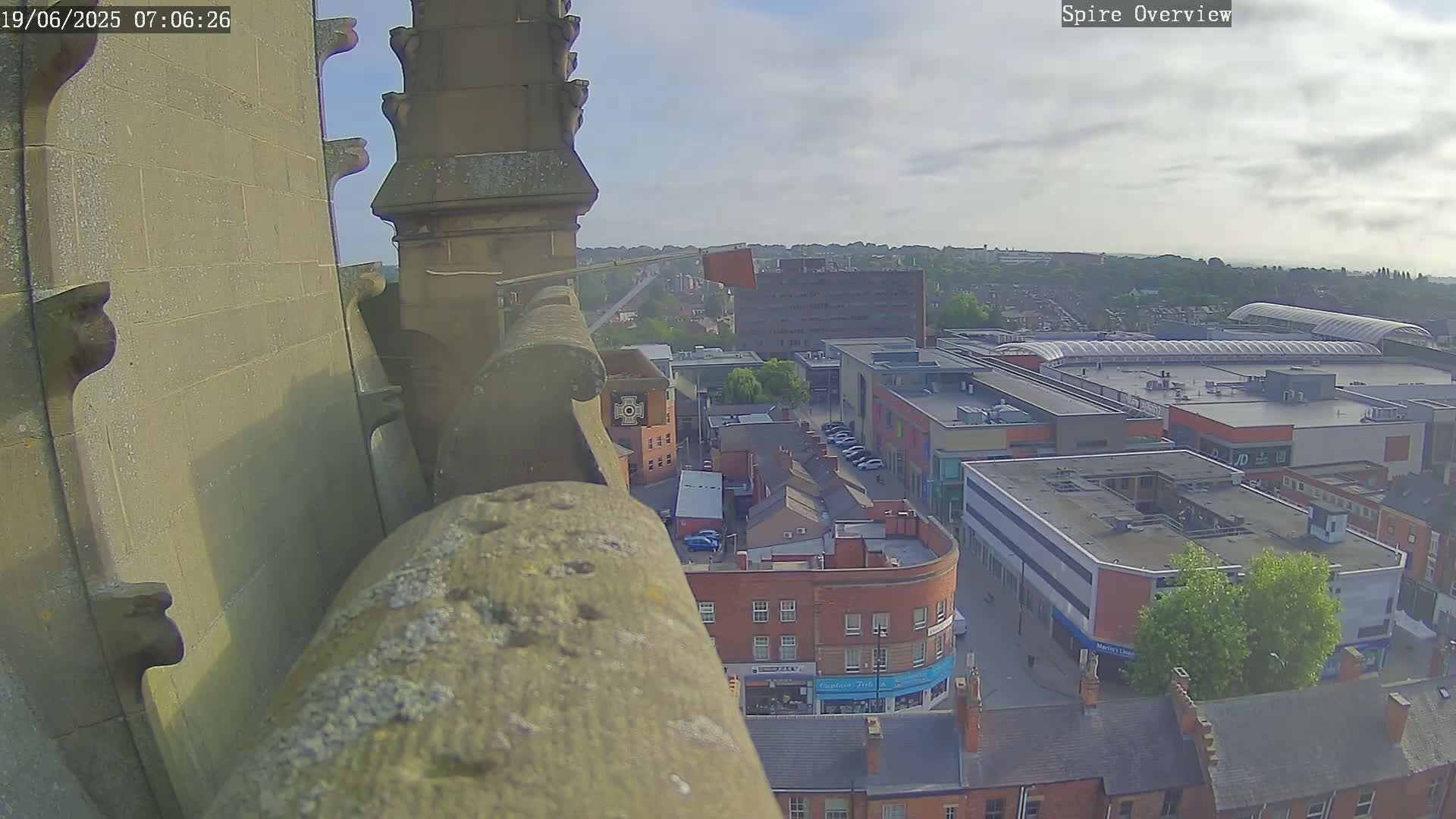 Wakefield City Skyline & Peregrine Life Project Live Cam - Wakefield, West Yorkshire, Yorkshire and the Humber, England, United Kingdom