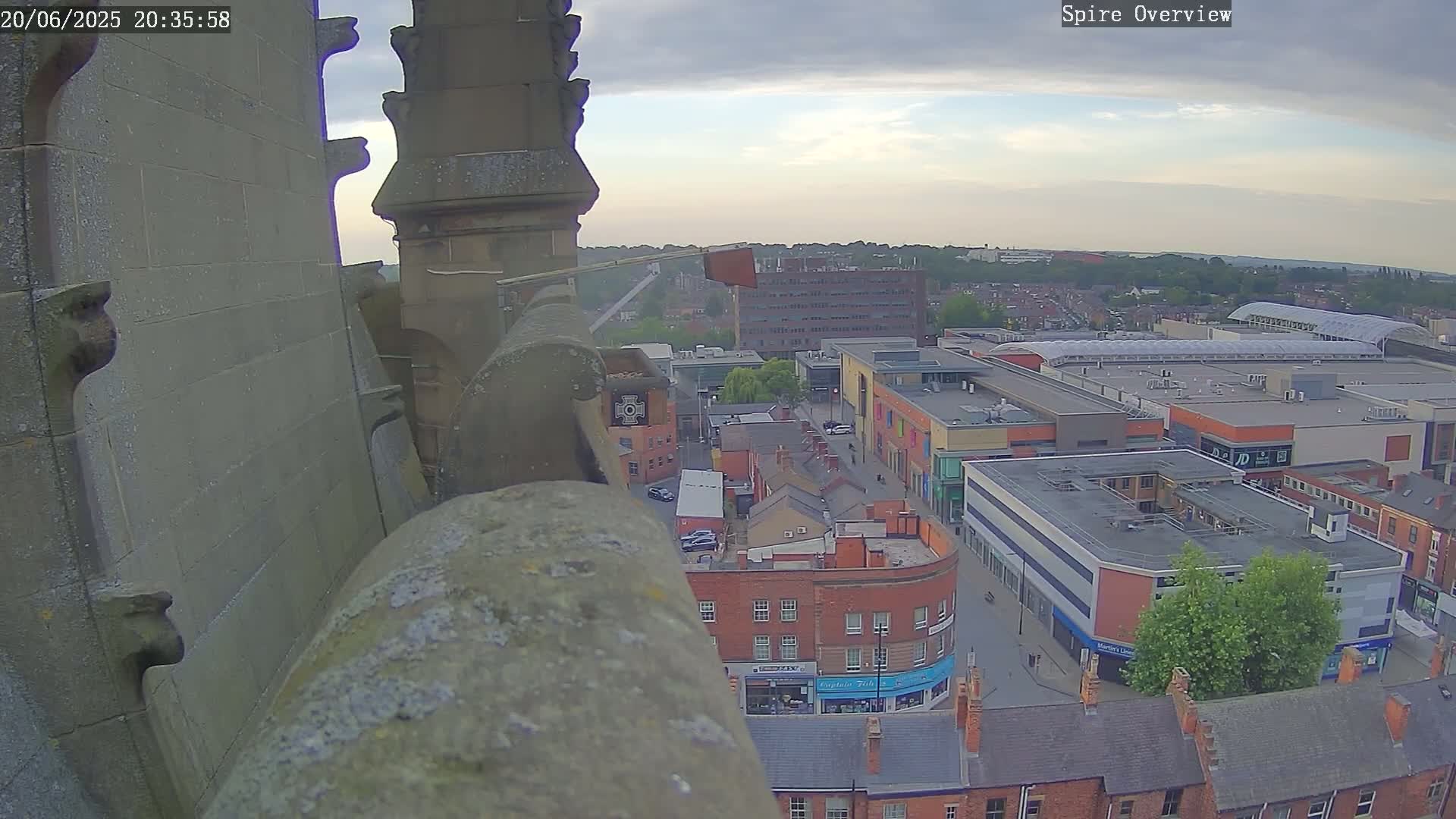 Wakefield City Skyline & Peregrine Life Project Live Cam - Wakefield, West Yorkshire, Yorkshire and the Humber, England, United Kingdom