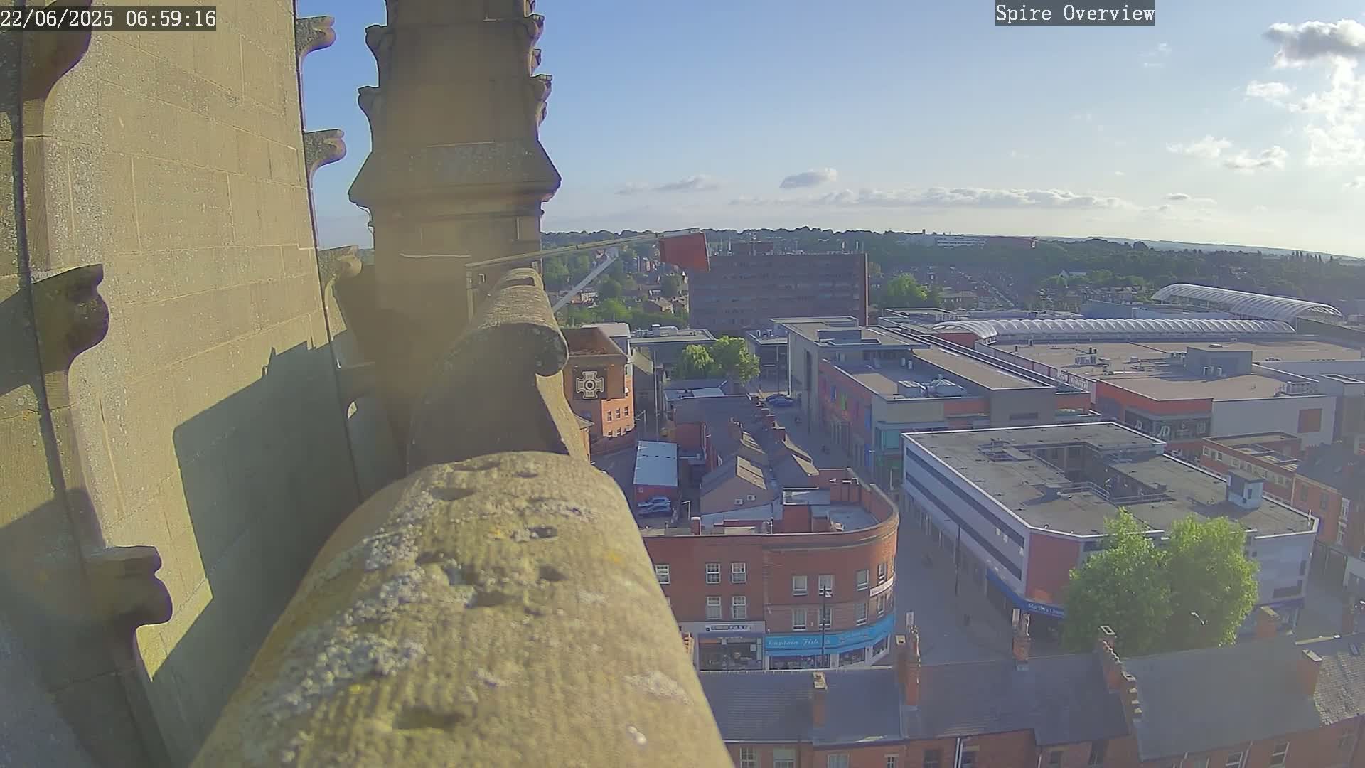 Wakefield City Skyline & Peregrine Life Project Live Cam - Wakefield, West Yorkshire, Yorkshire and the Humber, England, United Kingdom