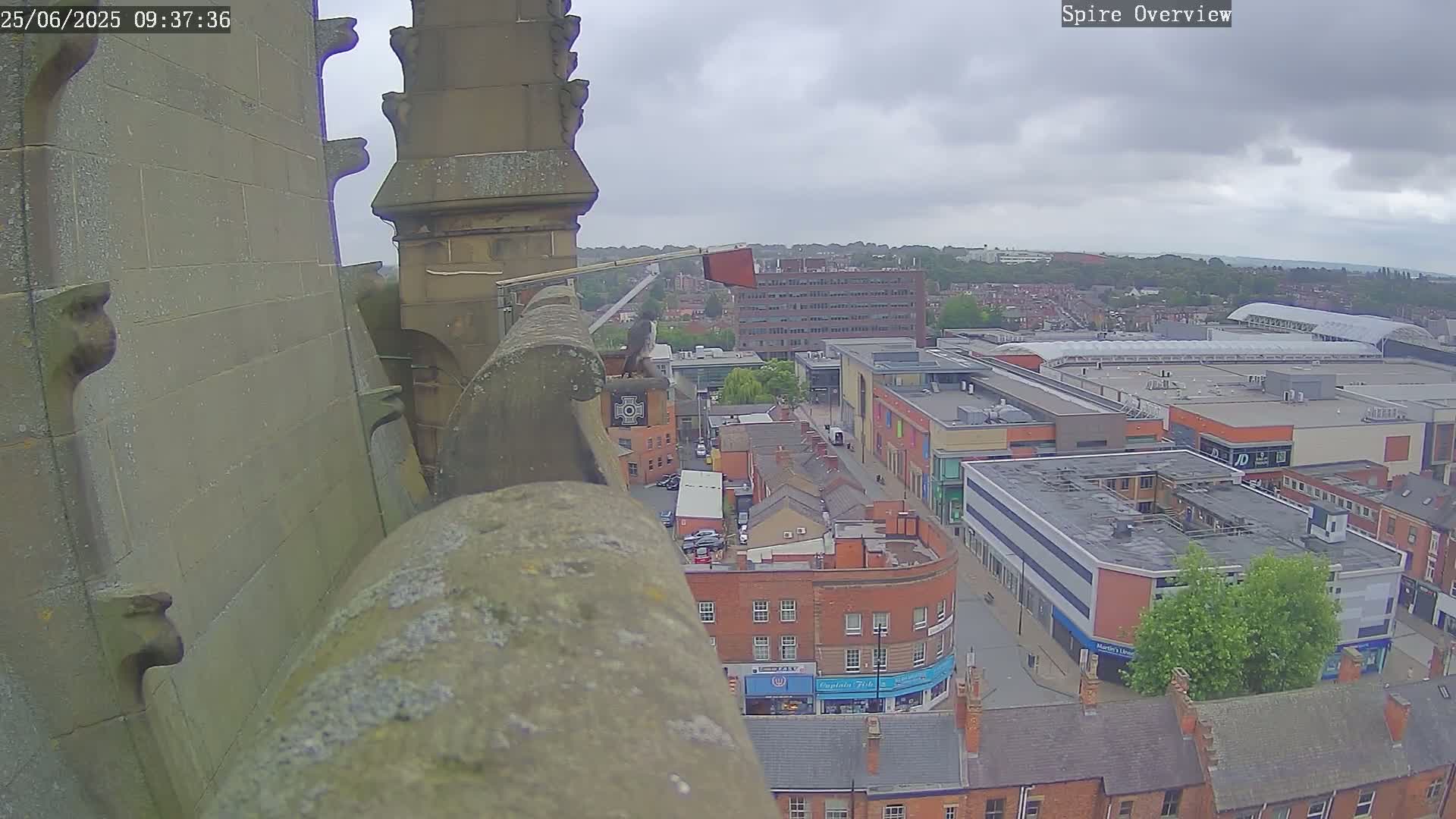 Wakefield City Skyline & Peregrine Life Project Live Cam - Wakefield, West Yorkshire, Yorkshire and the Humber, England, United Kingdom