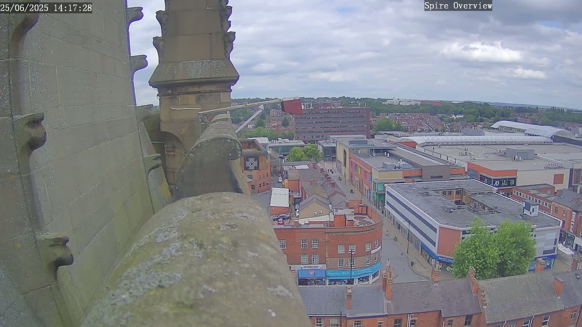 Wakefield City Skyline & Peregrine Life Project Live Cam - Wakefield, West Yorkshire, Yorkshire and the Humber, England, United Kingdom