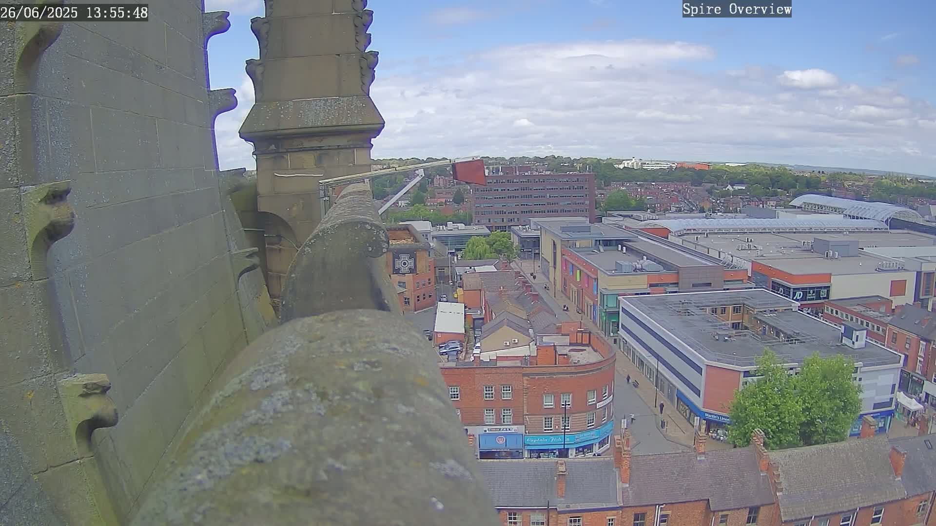 Wakefield City Skyline & Peregrine Life Project Live Cam - Wakefield, West Yorkshire, Yorkshire and the Humber, England, United Kingdom