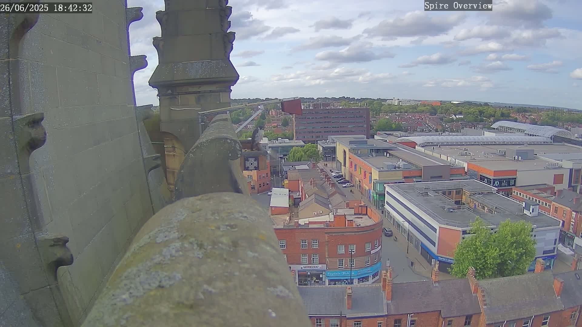 Wakefield City Skyline & Peregrine Life Project Live Cam - Wakefield, West Yorkshire, Yorkshire and the Humber, England, United Kingdom