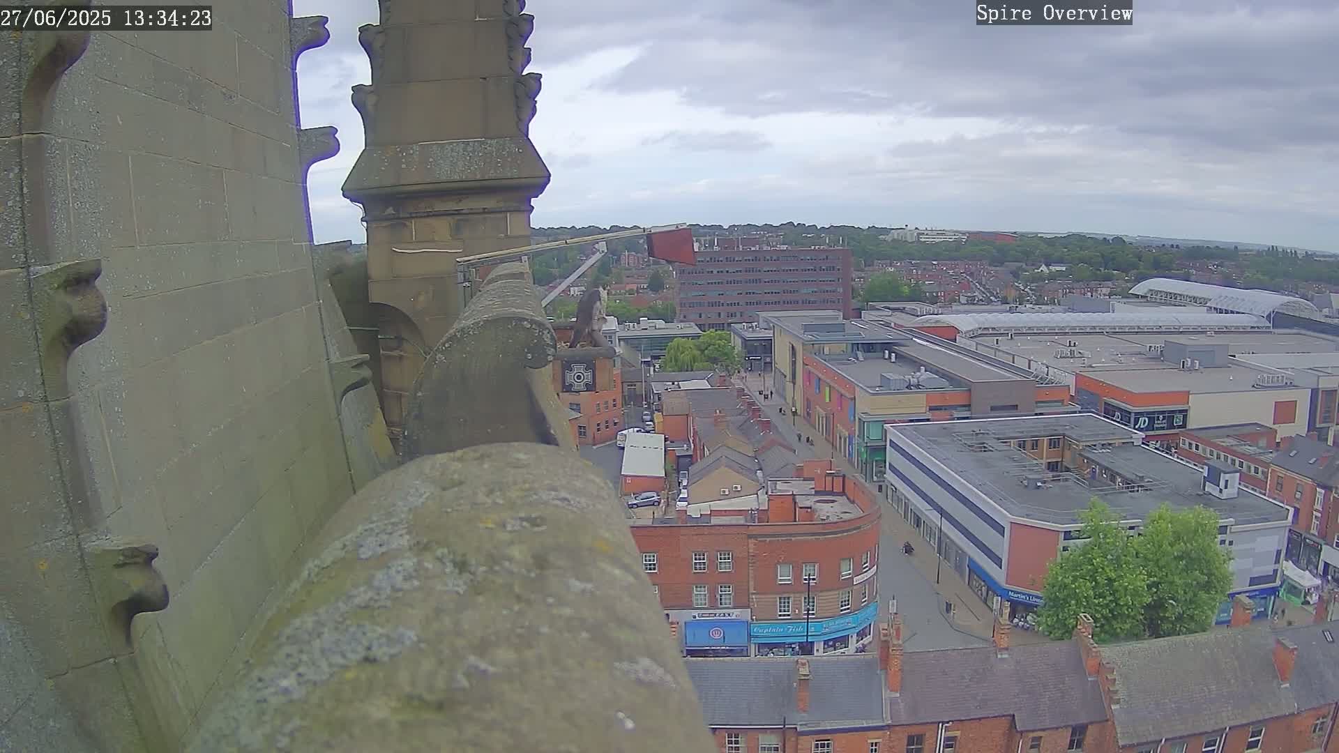 Wakefield City Skyline & Peregrine Life Project Live Cam - Wakefield, West Yorkshire, Yorkshire and the Humber, England, United Kingdom
