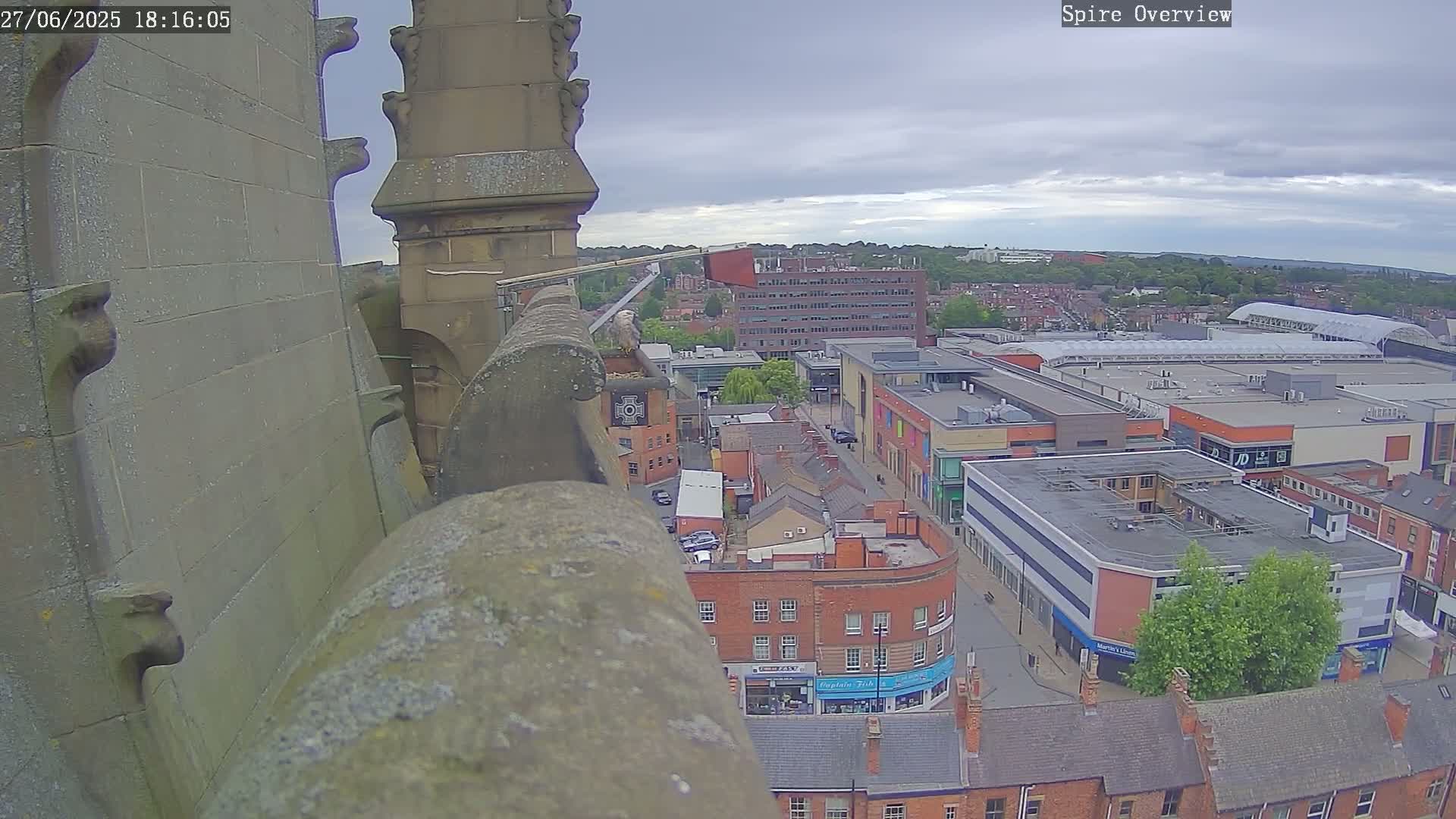 Wakefield City Skyline & Peregrine Life Project Live Cam - Wakefield, West Yorkshire, Yorkshire and the Humber, England, United Kingdom