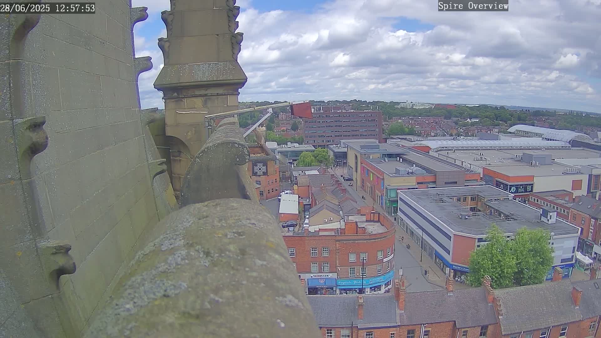 Wakefield City Skyline & Peregrine Life Project Live Cam - Wakefield, West Yorkshire, Yorkshire and the Humber, England, United Kingdom